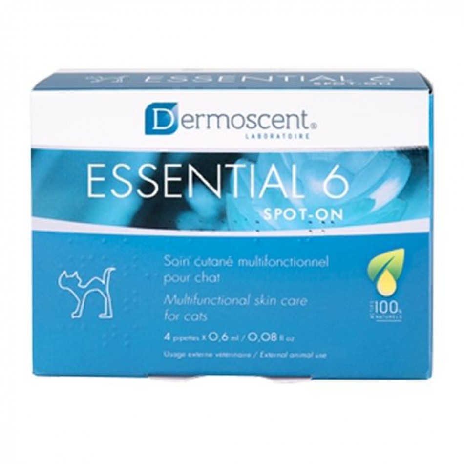 Dermoscent Essential 6 Spot on - Дермосцент Есенциале Spot on - 4 бр. пипети за котка