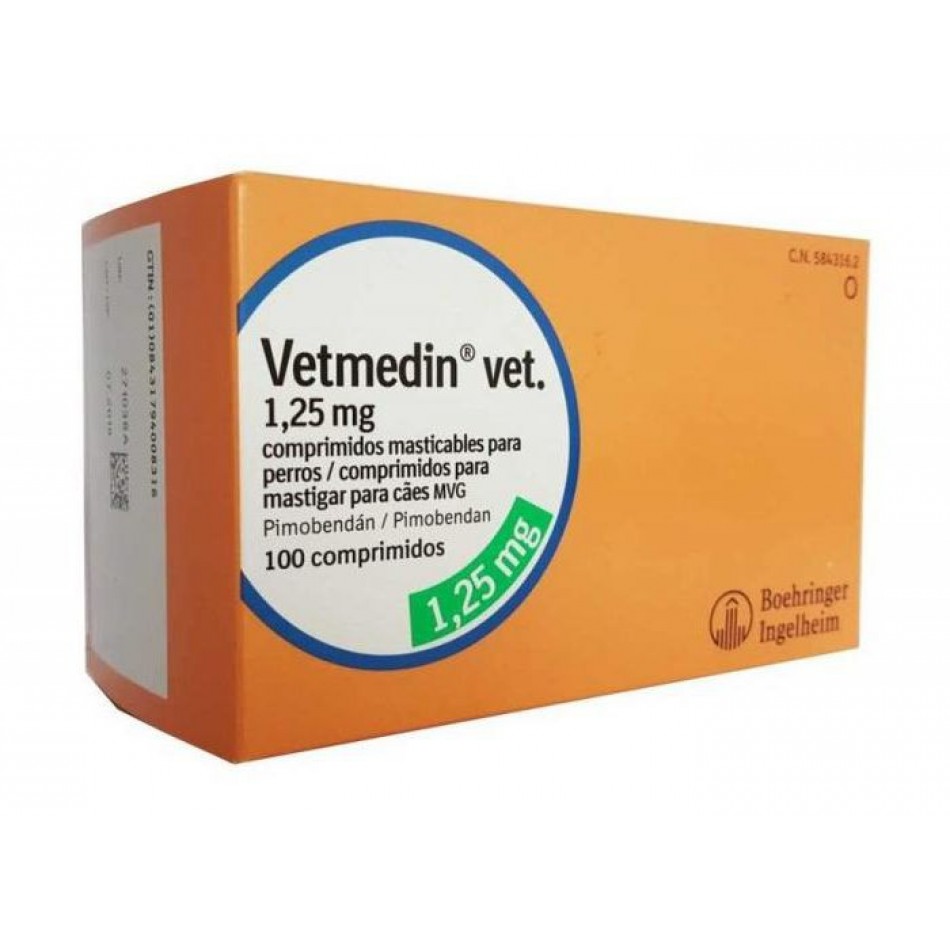Vetmedin S 1.25 mg / Ветмедин S 1.25 мг таблетки за дъвчене за кучета / 50 бр. в кутия